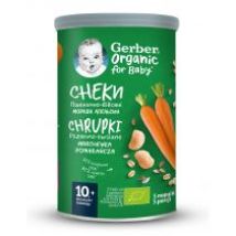 Gerber Organic Chrupki pszenno-owsiane marchewka pomarańcza dla niemowląt po 10 miesiącu 35 g Bio