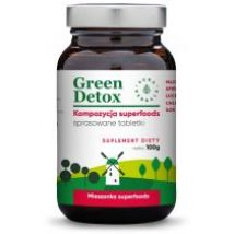 Aura Herbals Green Detox - tabletki oczyszczające - Suplement diety 75 tab.
