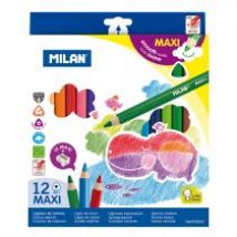 Milan Kredki Maxi trójkątne 12 kolorów
