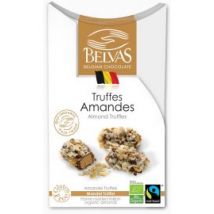 Belgijskie czekoladki trufle z migdałami fair trade bezglutenowe