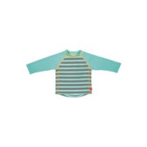 Koszulka do pływania z długim rękawem Striped aqua UV 50+ 18-24 m-ce