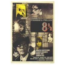Osiem i Pół Federico Fellini - plakat