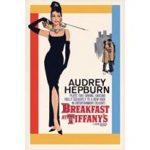 Audrey Hepburn Śniadanie u Tiffanego - retro plakat