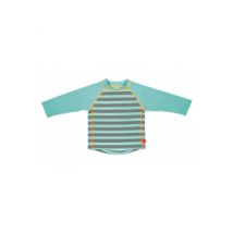 Koszulka do pływania z długim rękawem Striped aqua UV 50+ 0-6 m-cy