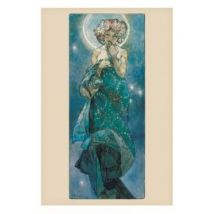 Alfons Mucha Księżyc - Secesja - plakat