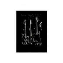 Patent Fender Gitara Basowa Projekt 1952 - retro plakat