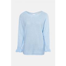 Pull À Col Rond - Bleu