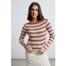 Pull À Col Rond - Beige