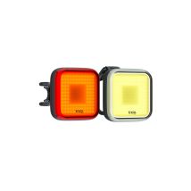 Knog Blinder Square Front & Rear Bike Light Set - USB Rechargeable Twinpack