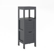 Vicco mobiletto bagno Grigio 30 x 89 cm con 2 cassetti