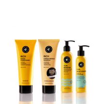 Curl Volume Routine - Cleanses, Moisturises, Nourishes, Defines and Eliminates Frizz - Silicone and Sulphate Free - Curly Method - COCUNAT