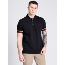 Stripe Cuff Polo Black