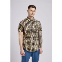 Short Sleeve Bauhaus Geo Print Shirt Midnight