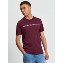 Core Stripe Tee Dark Wine