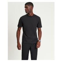 Short Sleeve Smart Tailored T-Shirt Black