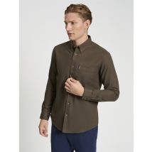 Plain Brushed Flannel Shirt Camouflage