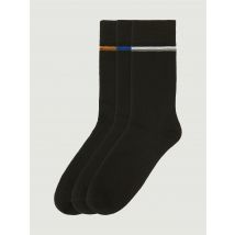 3 Pack Mod Stripe Sock Black