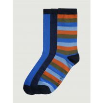 3 Pack Mod Stripe Sock Cobalt
