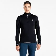 Dare 2b Sous-couche Femme Stretch Extensible et Légère Lowline II Avec Ouverture 1/2 zip Noir, Taille: 56