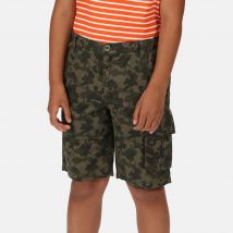 Regatta Kids Breathable Shorewalk Cargo Shorts Grapeleaf Patch Camo, Size: 9-10 Years