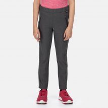 Regatta Kids Water-repellent Pentre Stretch Trousers Seal Grey Marl, Size: 7-8 Years