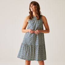 Regatta Orla Kiely Summer Sleeveless Dress II Jasmine Flower Blue, Size: 10
