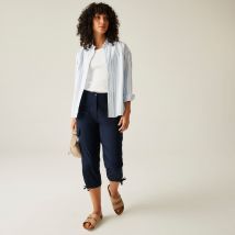 Regatta Womens Shorebella Capri Trousers Navy, Size: 16