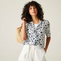 Regatta Women's Salise Lightweight Shirt Navy White Large Floral, Size: 14