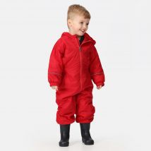 Regatta Professional Kids Waterproof Splash-it Puddlesuit Red, Size: 4-5 yrs