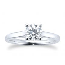 Platinum 1ct Diamond Solitaire Engagement Ring - Ring Size M