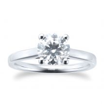 Platinum 1.5ct Diamond Solitaire Engagement Ring - Ring Size N