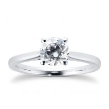 18ct White Gold 1.00ct Diamond Solitaire Ring - Ring Size Q