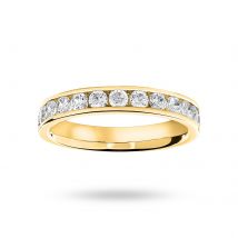 9 Carat Yellow Gold 0.75 Carat Brilliant Cut Half Eternity Ring - Ring Size N