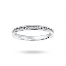 9 Carat White Gold 0.33 Carat Brilliant Cut Channel Set Full Eternity Ring - Ring Size P