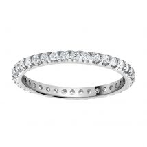 18ct White Gold 0.50cttw Brilliant Cut Claw Set Diamond Full Eternity Ring - Ring Size K