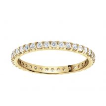 18ct Yellow Gold 0.50cttw Brilliant Cut Claw Set Diamond Full Eternity Ring - Ring Size H