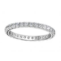 9ct White Gold 0.75cttw Brilliant Cut Claw Set Diamond Full Eternity Ring - Ring Size F