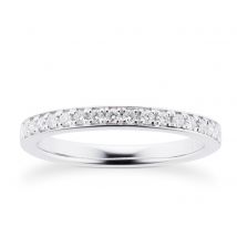 Platinum 0.19cttw Diamond Boscobel Wedding Ring - Ring Size M