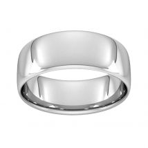 8mm Slight Court Standard Wedding Ring In Sterling Silver - Ring Size N