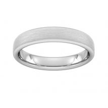 4mm Traditional Court Standard Matt Finished Wedding Ring In 950 Palladium - Ring Size J