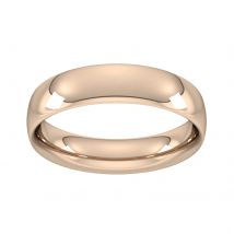 5mm Traditional Court Heavy Wedding Ring In 9 Carat Rose Gold - Ring Size K