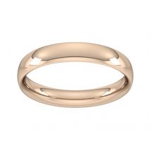 9ct Rose Gold 4mm Traditional Court Extra Heavy Wedding Ring - Ring Size U