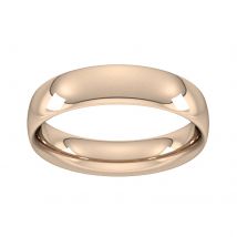 9ct Rose Gold 5mm Traditional Court Extra Heavy Wedding Ring - Ring Size F
