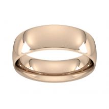 9ct Rose Gold 7mm Traditional Court Extra Heavy Wedding Ring - Ring Size K
