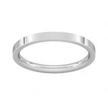 Platinum 1.5mm Flat Court Heavy Wedding Ring - Ring Size M
