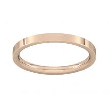 9ct Rose Gold 1.5mm Flat Court Heavy Wedding Ring - Ring Size H