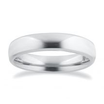 5mm Plain Band Ring In Titanium - Ring Size V