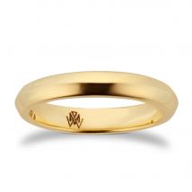 18ct Yellow Gold 3.5mm Knife Edge Band Ring - Ring Size L