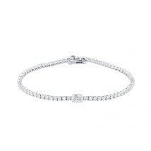 18ct White Gold 2.90cttw Oval Cut Diamond Tennis Bracelet
