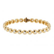 18ct Yellow Gold 2.51cttw Diamond Bezel Bracelet